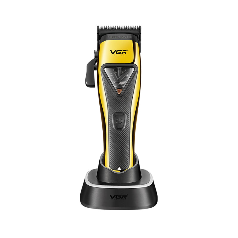 Tagliacapelli professionale in metallo VGR V-015 sulla base di ricarica