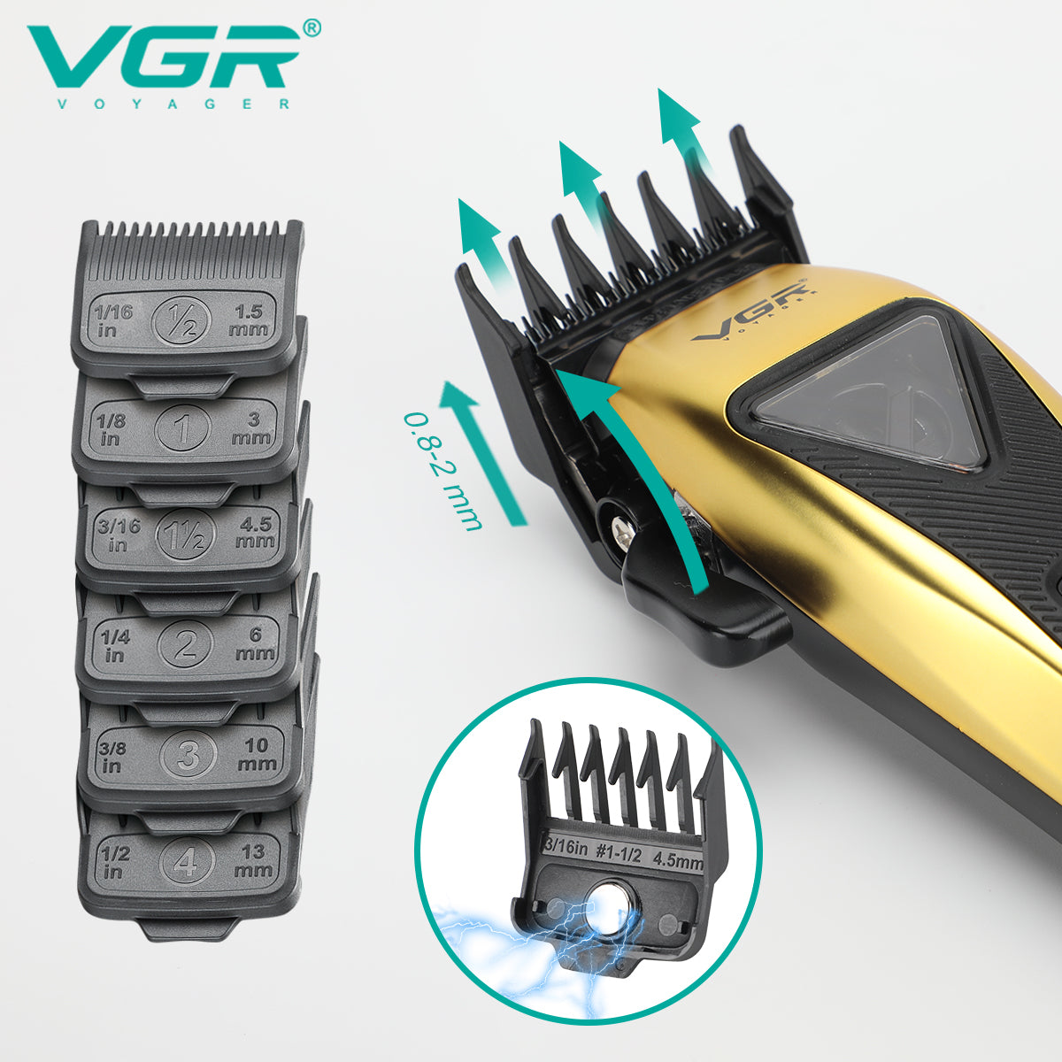 Pettini guida del tagliacapelli VGR V-015
