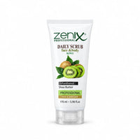 Tubo da 170 ml di scrub viso e corpo al kiwi Zenix, con D-pantenolo e burro di karité